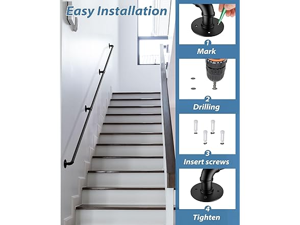 FlySkip Handrails for Indoor Stairs
