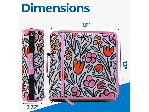 Case-it School Zipper Binder, 3"