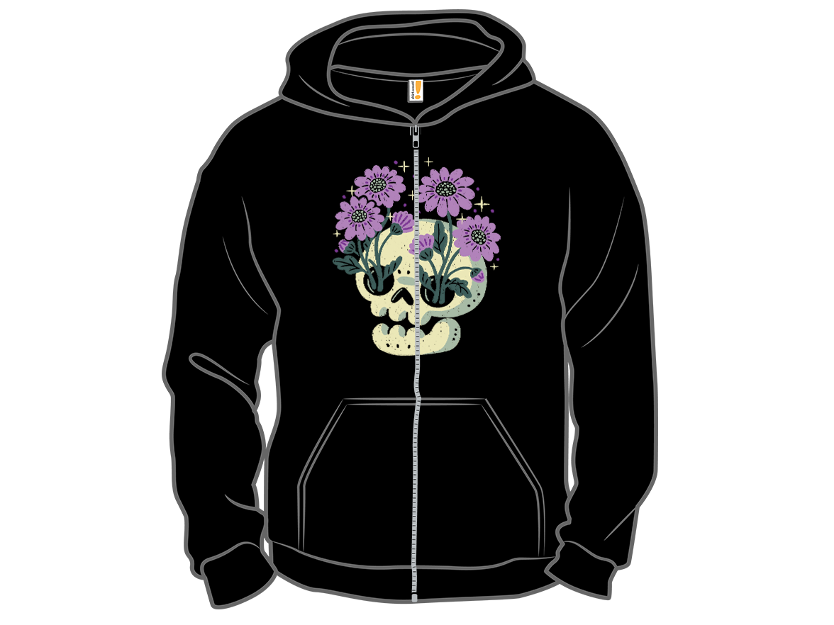 Skull with Purple Flowers - Gallery 14