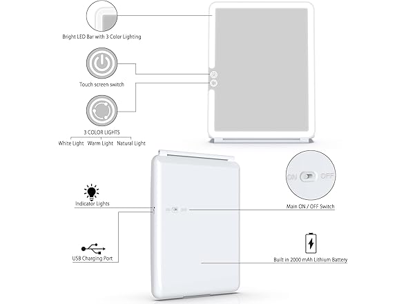 WEILY Portable Travel Mirror Makeup Mirror 