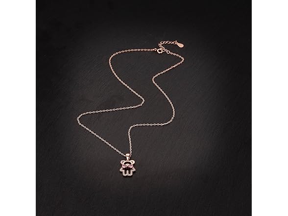 Namomi Rose Gold Teddy Bear Necklace