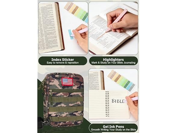 Bafei Tactical Bible Cover 4pc w/ShoulderStrap