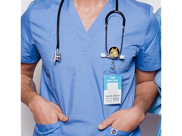 BeAwesome Cute Doge Meme Nurse Badge