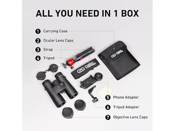 Three Triping 10x42 HD Binoculars