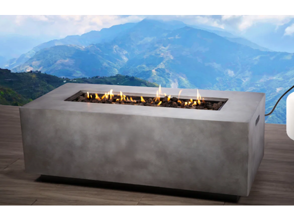 Brayden Studio B120P162827 Rectangular 42" Concrete Fire