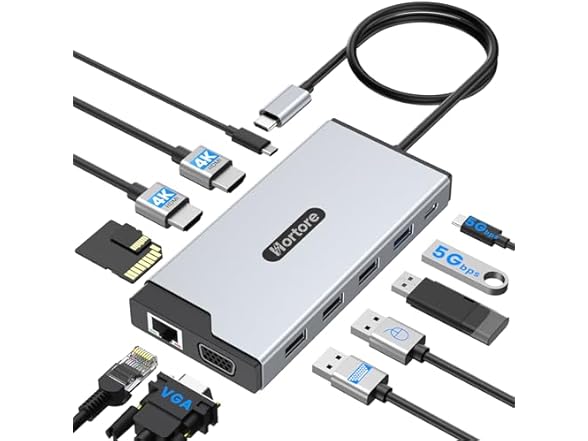 Hortore 12-in-1 USB Docking Station