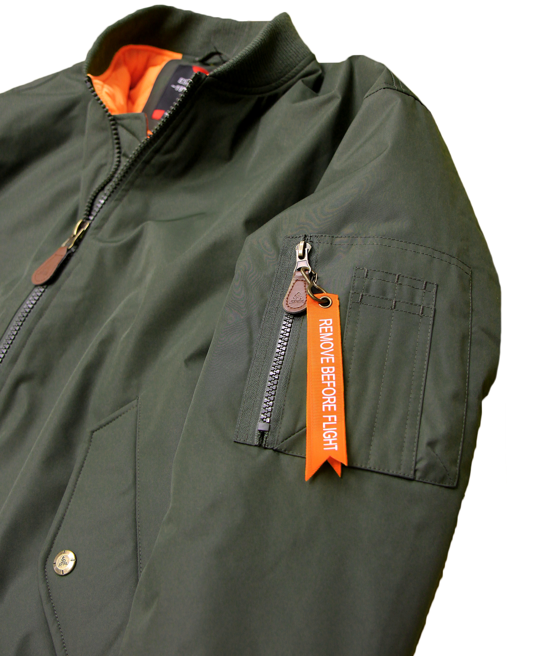 Mens Heavyweight Flight Bomber Jacket - Gallery 19