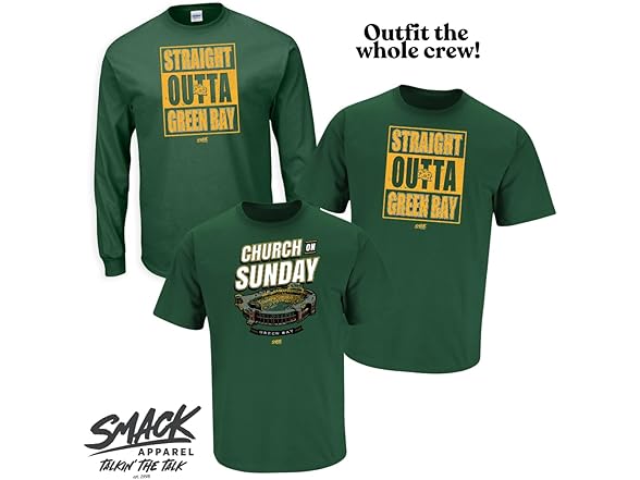 Smack Apparel Green Bay Football Fans.