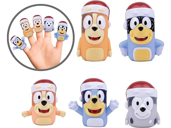 11pc Bluey Holiday Bath Toys