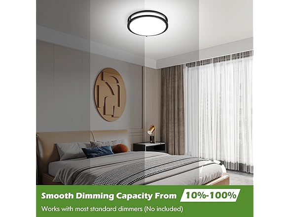 GoBright 13 inch Dimmable LED Ceiling Light Fixture