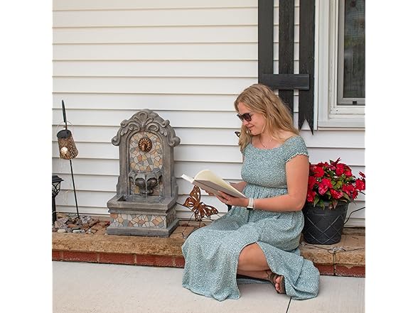 Sunnydaze 27" H Enchanting Estate Polyresin Fountain