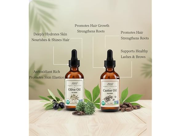 Tropic Isle Castor Oil and Olive Oil 2 Piece Set