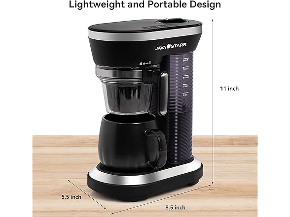 JAVASTARR Grind and Brew Coffee Maker