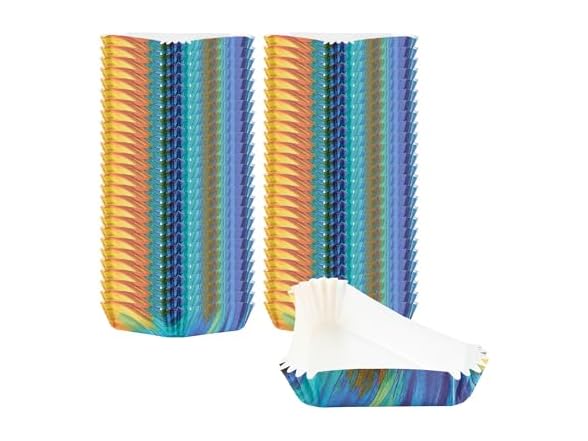 Restaurantware 6.8 oz Paper Triangle Baking Cup, 200 Pack