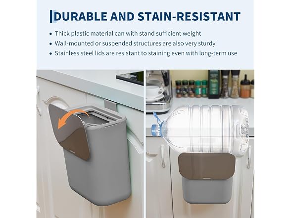 Compost Bin Kitchen for Countertop or Under Sink,2.4 Grey