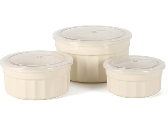 Martha Stewart 6 Piece Stoneware Meal Prep Container Set