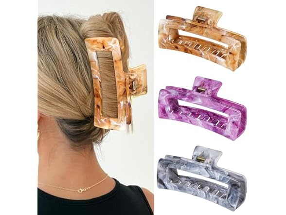 (3 Count) SHINLEA Hair Claw Clips for Women
