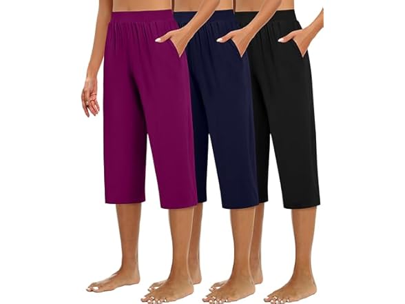Women’s Capri Sweatpants 3 Pack