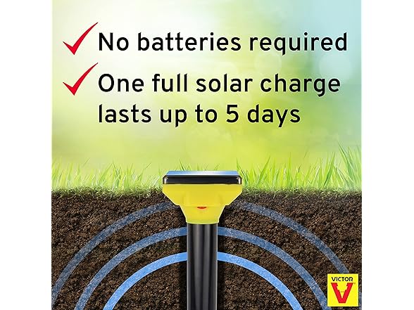 Victor M9014 Solar Powered Sonic Spike- Mole Deterrent