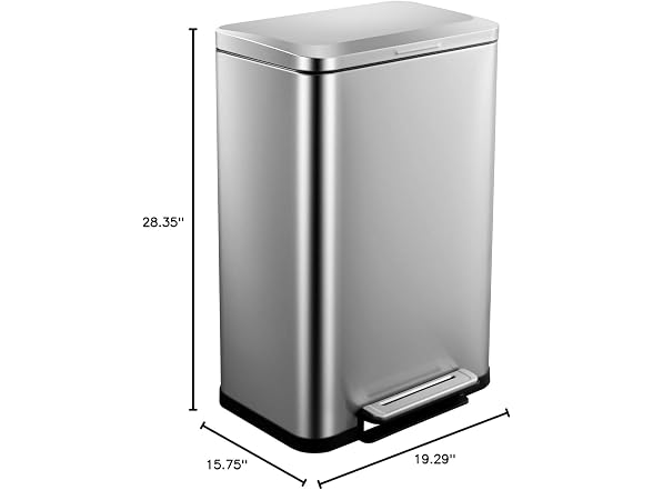 OUTLANE 13 Gallon Stainless Steel Kitchen Trash Can