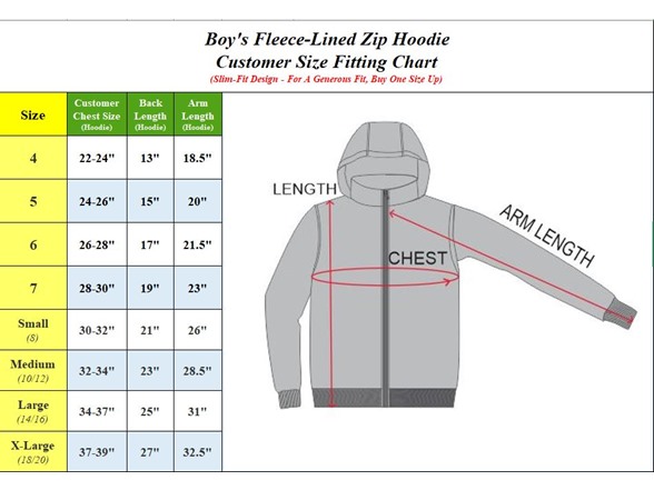 Boys Fleece-Lined Zip Sweater Hoodie