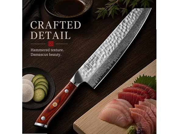 KEEMAKE 8 Inch Damascus Chef Knife