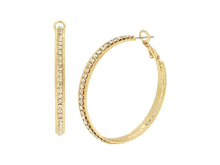 Stone Hoop Earrings