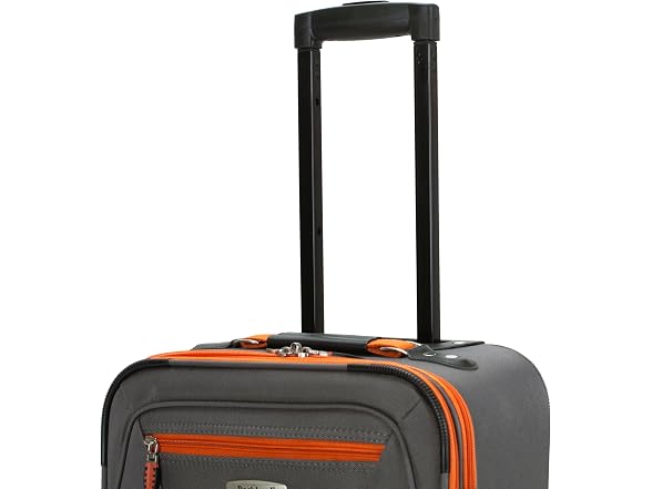 Rockland Pasadena Expandable Spinner Carry-on 19", Charcoal