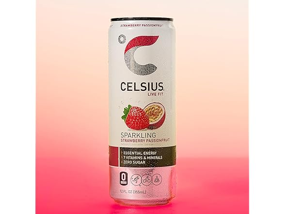 12pk CELSIUS Sparkling Strawberry Passionfruit