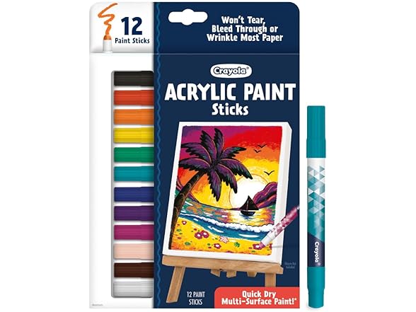 Crayola Acrylic Paint Doodle Sticks (12ct)