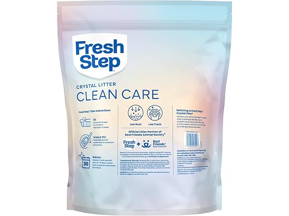 2PK Fresh Step Clean Care Crystal Cat Litter