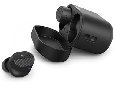 $19.99, Was $62.99, 68% Off! (NEW) Philips TAT5000 Bluetooth Earbuds with Adaptive Noise Canceling dealfomo