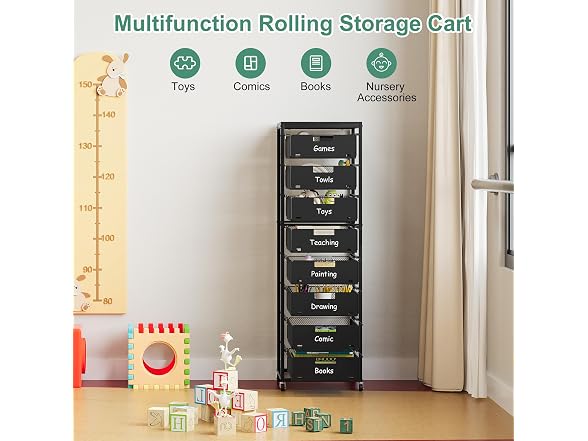 EasyPAG 8-Drawer Rolling Storage Cart