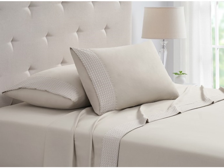 Rayon From Bamboo 4 Piece 1800 Count Waffle Hem Sheet Set