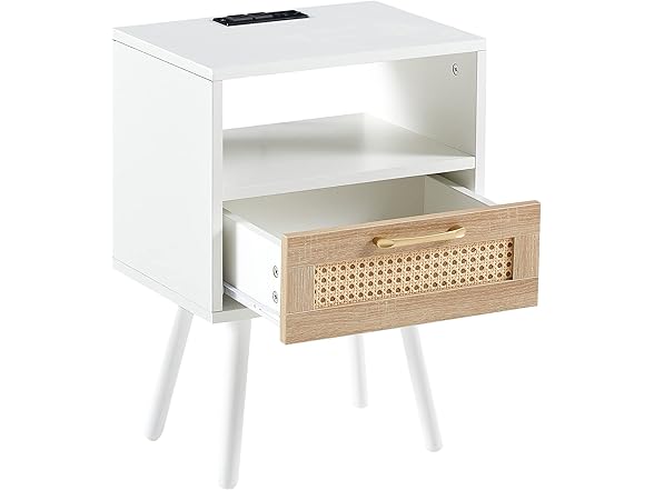 Tzou Night Stand, White