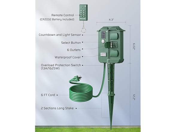 Outdoor Power Stake Timer