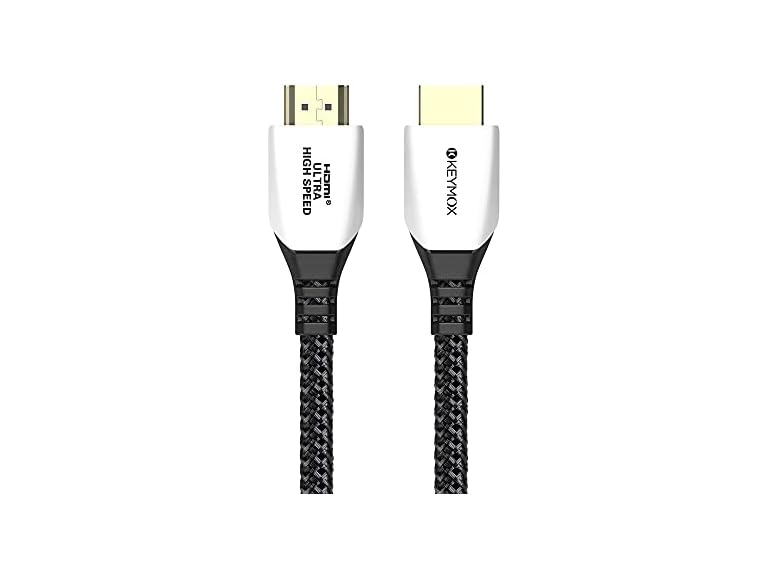Keymox 8K HDMI Cable 3ft Nylon Braided with LED Indication