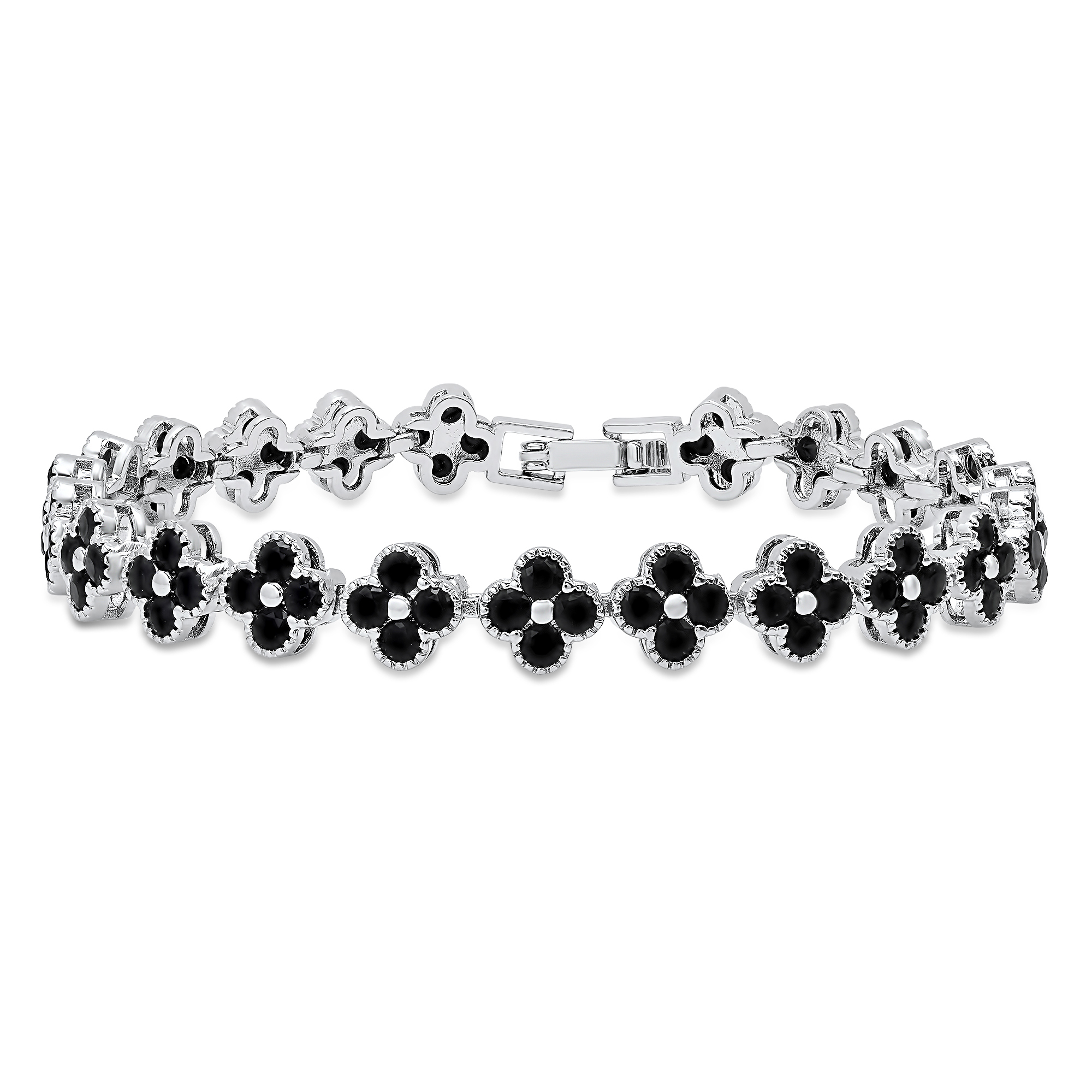 CZ Flower Charm Bracelet - Gallery 10