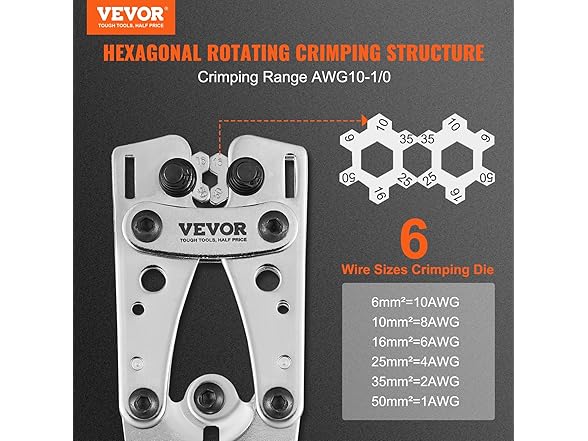 VEVOR Battery Cable Lug Crimping Tool
