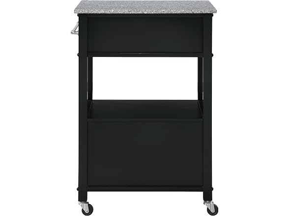 OSP Fairfax Farmhouse Kitchen Cart Black