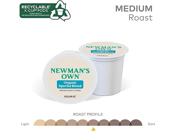 96CT Newman's Own Organics Special Blend K-Cups