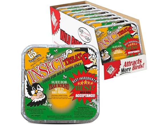 C&S Insect Suet Treat Cakes for Wild Birds