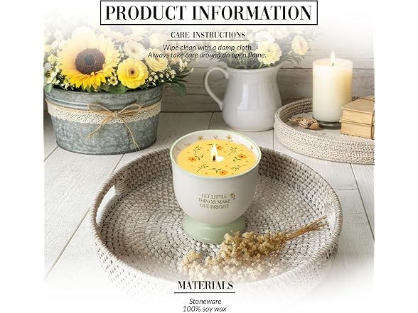 Pavilion Gift Company - Make Life Bright - 13oz Wax Reveal Candle