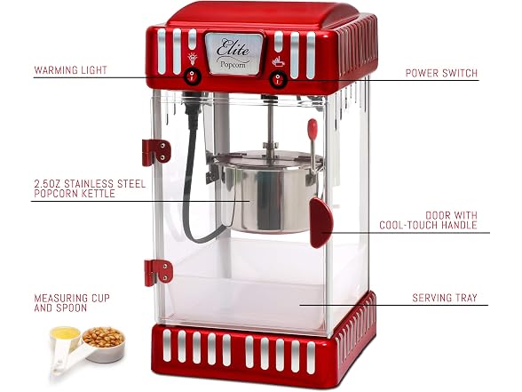 Elite Gourmet Kettle Popcorn Popper