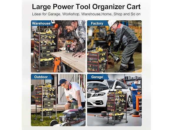 CFMASTER Tool Organizer Cart with Power