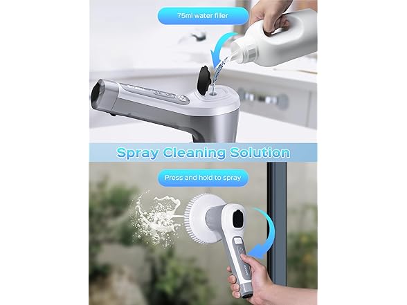 Cordless Electric Cleaning Spin Scrubber