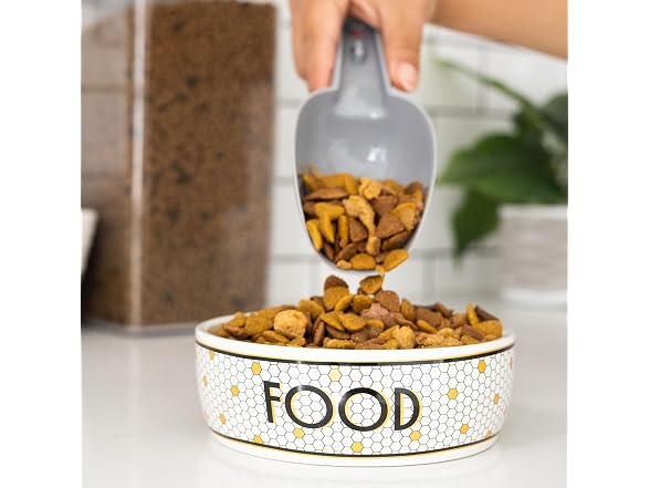 Pearhead Ceramic Dog Food Bowl – Bistro Tile