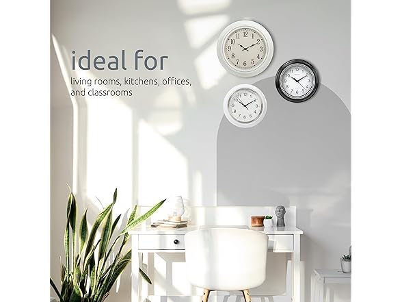 Kiera Grace Aster Round Wall Clock, 10" x 10"