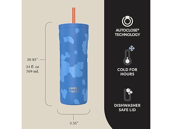 Contigo x Ally Love Streeterville Tumbler, 24oz, Stellar Jay