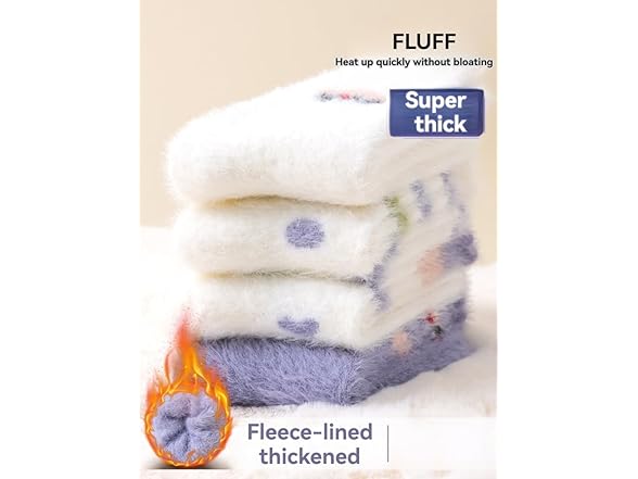 WaziHou Women Fuzzy socks slipper 